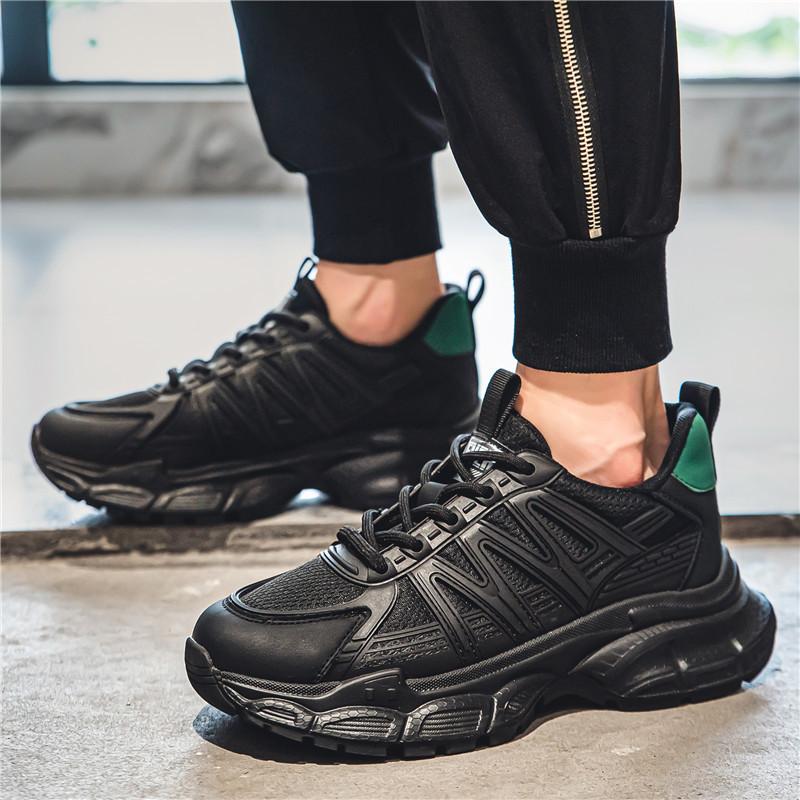 Autumn breathable mesh platform dad shoes new casual platform + shock sports shoes fashionable height-increasing men's shoes