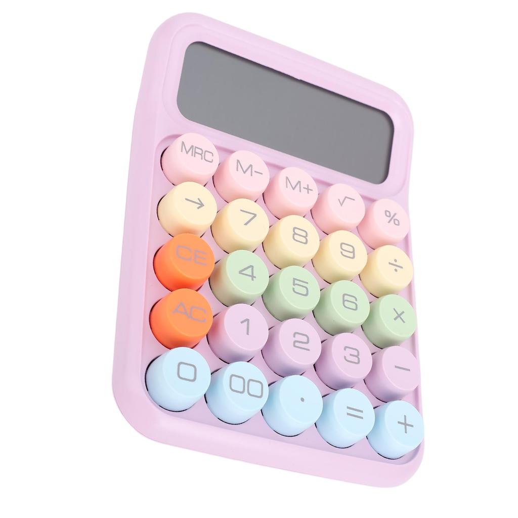 Mechanical Calculator 12 Digit Large LCD Display Big Buttons Electronic for School Business Home Colored