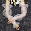 Elegant Bridal Arm Sleeve Sheer Long Fingerless Gloves Wedding Arm Sleeve for Women Wedding Prom Dancing Parties