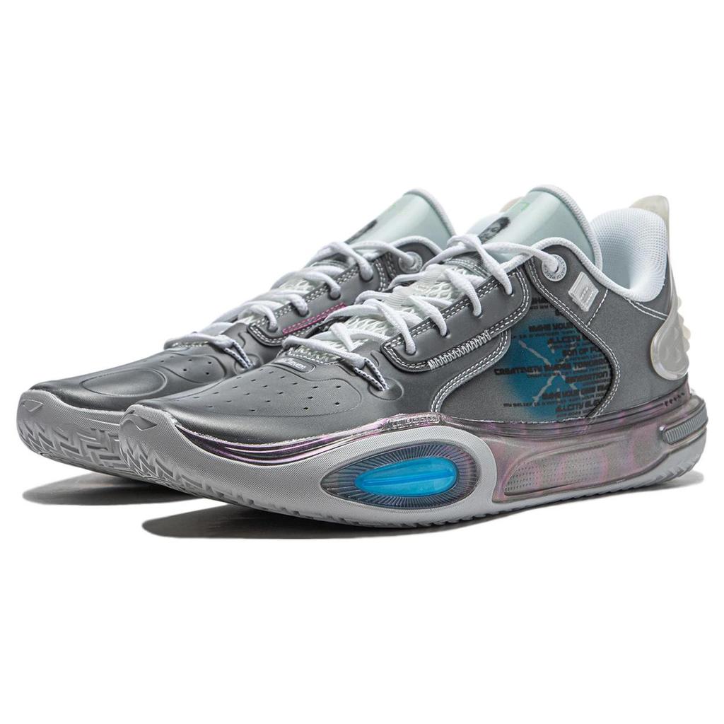 Li Ning All City 11 Sports Cushioning Low Top Basketball Shoes Unisex Gray ABAT031-9