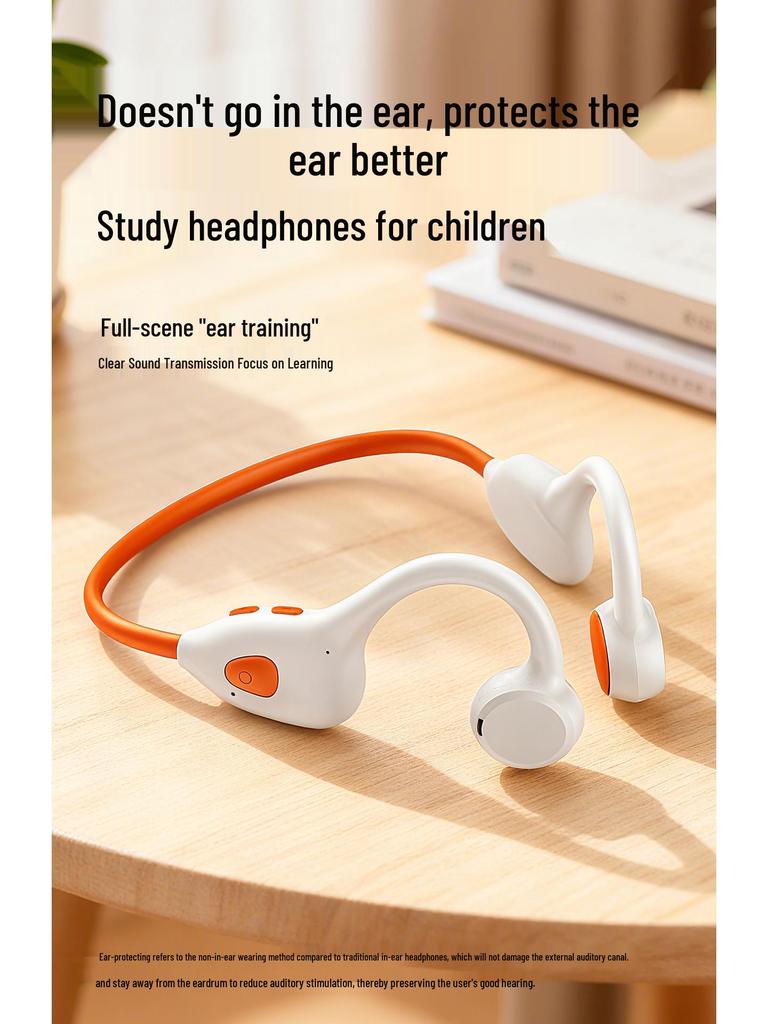 Zero-Pressure Wireless Bluetooth Over-Ear Headphones for Kids - Comfortable Ear Protection for Learning