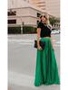 Elegant High-Waist Pleated Maxi Skirt for Women