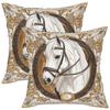 1 Pieces Elegant White Horse Pattern Decorative Throw Pillow Polyester pillowcase, sofa decorative cushion cov Headboard Pillow