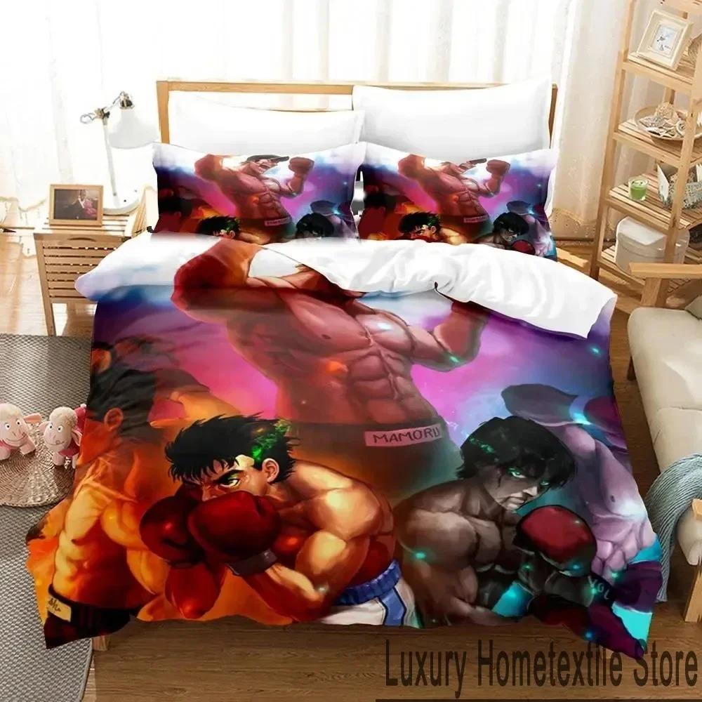 

Комплект постельного белья Fighting Spirit Hajime No Ippo Anime для мальчиков и девочек Twin Queen King Size Пододеяльник Наволочка Кровать для мальчиков и взрослых EU Single 135x200cm