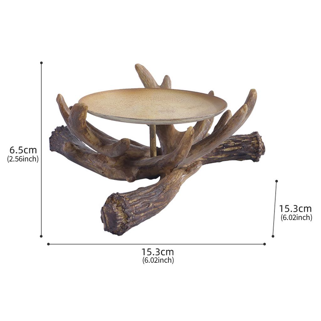 Deer Antler Candle Holder Resin Tabletop Decor Home Ornament for Anniversary Christmas Party Wedding Decoration Gift