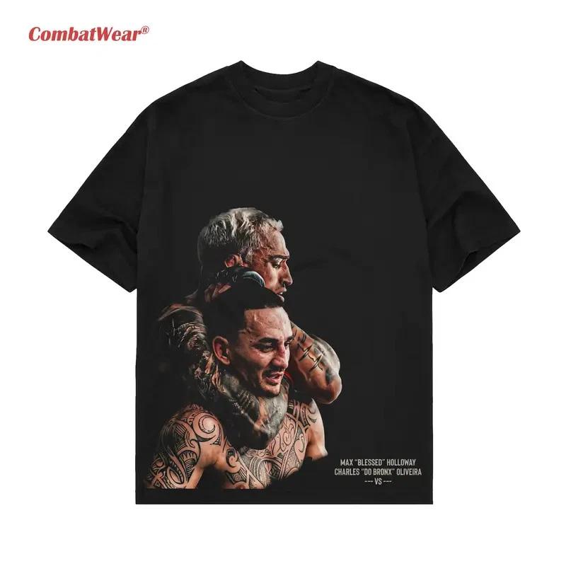 COMBATWEAR Max  Blessed  Holloway vs Charles  Do Bronx  Oliveira Tee T-Shirt XS