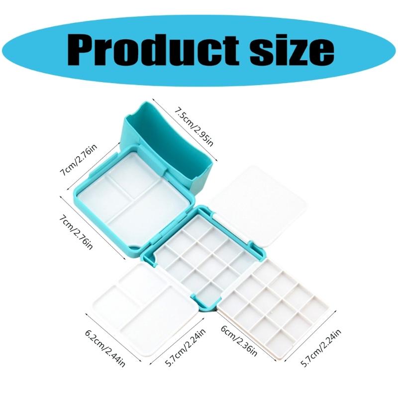 Leere Aquarellbox, leere Aquarellfarbenpalette, Reise-Aquarellpalette mit Palette, Zeichenzubehör