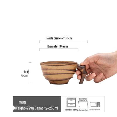 Changqi Irregular Ceramic Coffee Mug with Coaster