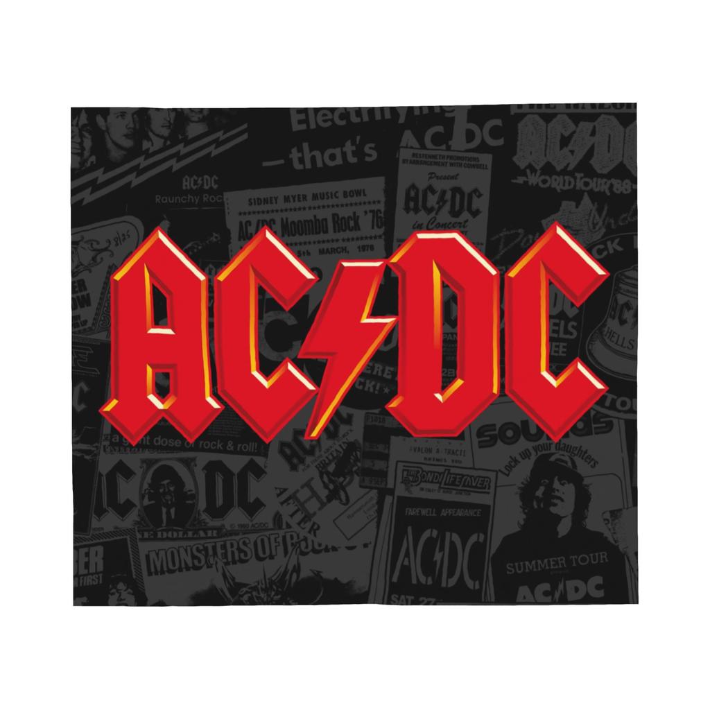 AC DC Heavy Metal Band Blankets Flannel Autumn/Winter  Portable Lightweight Throw Blankets for Sofa Car Bedspread