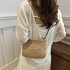 Stylish Woven Crossbody Bag For Women In Black Coffee White And Khaki Colors For Trendy Casual Looks