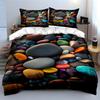 Colorful, smooth pebble pattern. Bedding sets Duvet cover sets Duvet covers Pillowcases(1 * Duvet Cover 2 * Pillowcases without duvet insert)