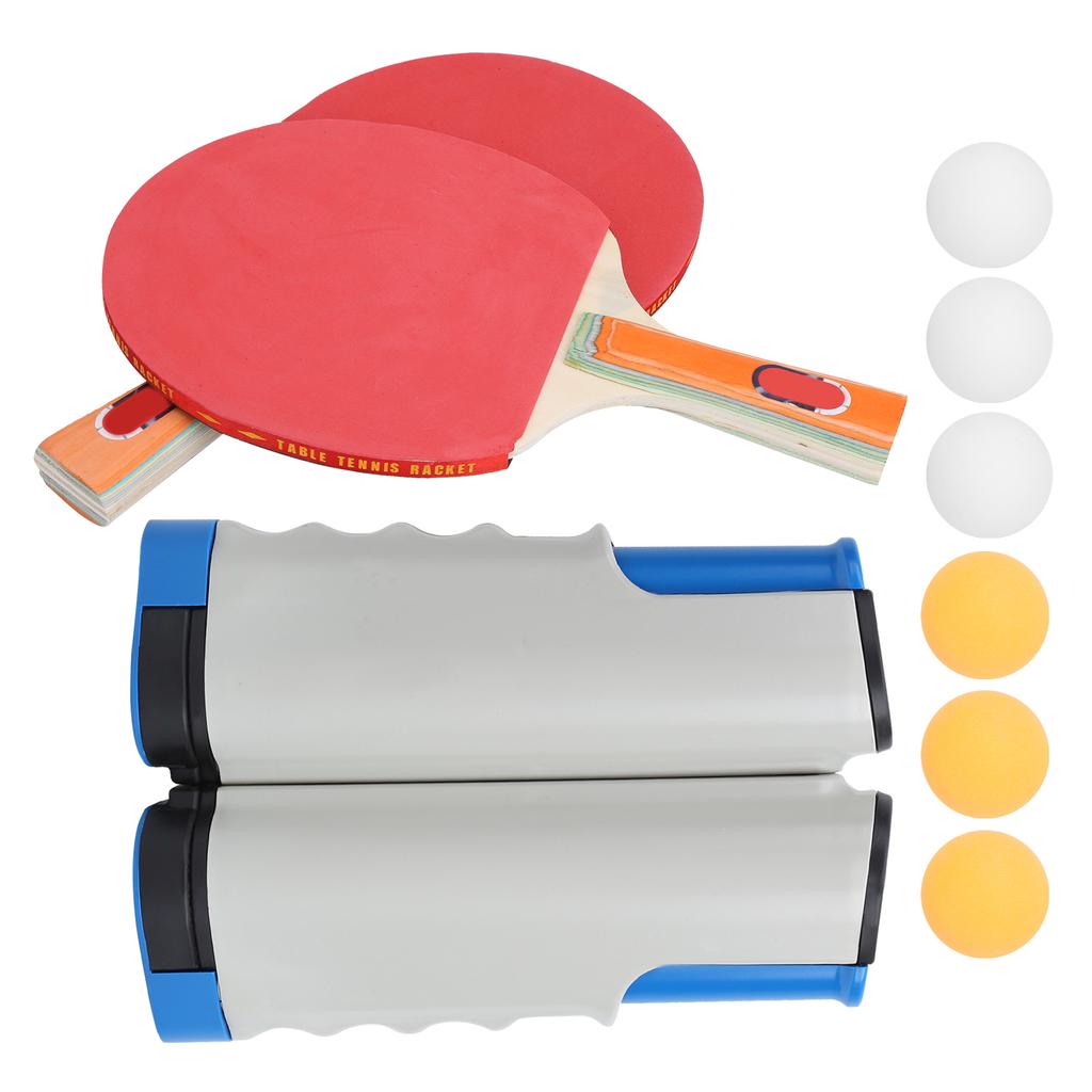 Table Tennis Rackets Balls Net Soft Shaft Kit Indoor Training Device for Children Kids