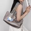 Retro Large-capacity Commuter Handbag, Fashionable and Simple Hand-woven Bag, Soft Leather Versatile Shoulder Bag