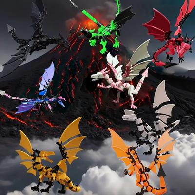3D-gedruckter, mehrfach beweglicher, fliegender Drache zum Zusammenbauen, Desktop-Dekoration für Wohnzimmer, Homeoffice, Kunsthandwerk, gedruckte Weihnachtsgeschenke