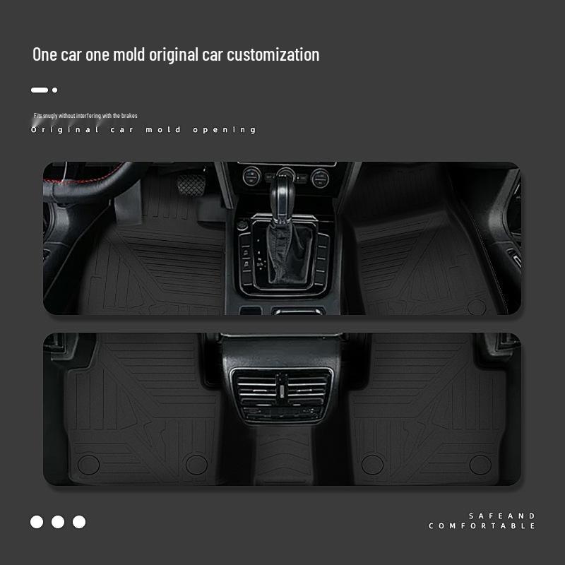 Volkswagen Car Floor Mats for Taigo, Tayron, Talagon, Tharu, Gac Touran, and Phideon - Special TPE, Eco-Friendly, Odorless.