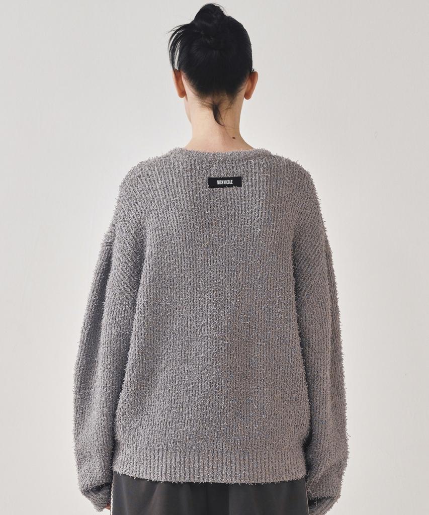 Nigaennikol Soft Boucle Ls Sweater_Gray