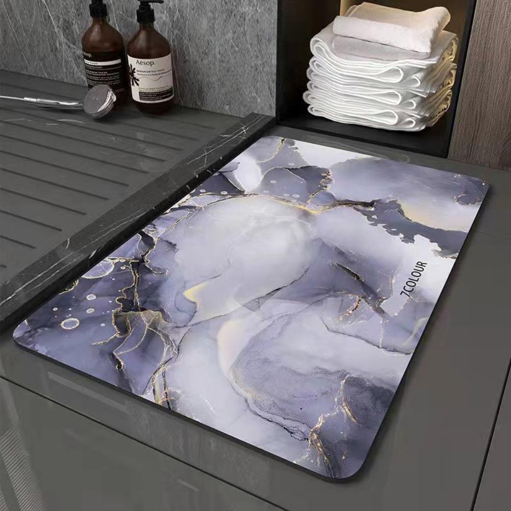 

1pcs Bathroom Mats Anti Slip Shower Bath Mat Super Absorbent Quick Dry Foot Floor Mat Toilet Rug Doormat Carpet Washable Pad 40x60CM