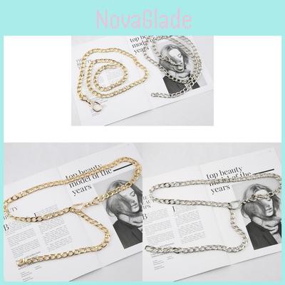 Women Hip Hop Metal Belt With Glitter Embellishments For Casual Outdoor Wear