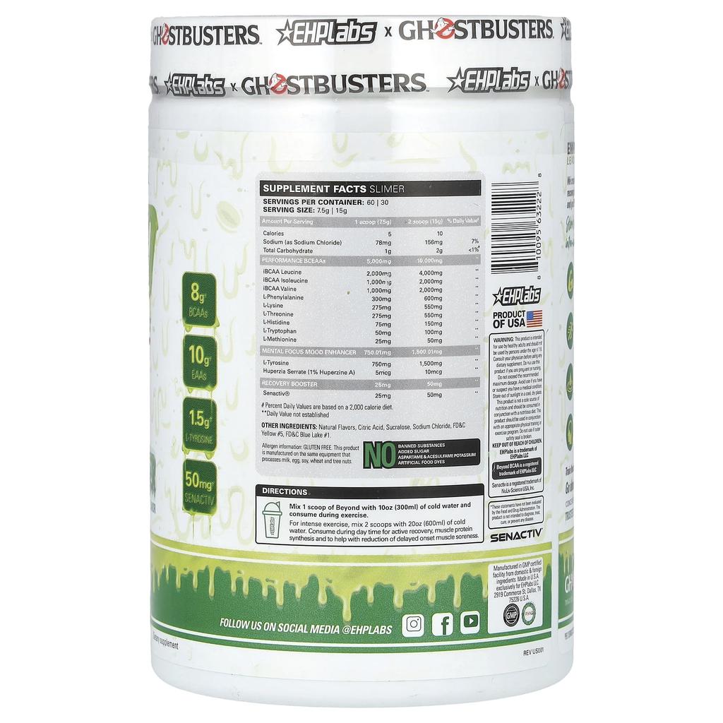 Ghostbusters, Vegan, Bcaa + Eaa, Slimmer, 450G(15.86Oz)
