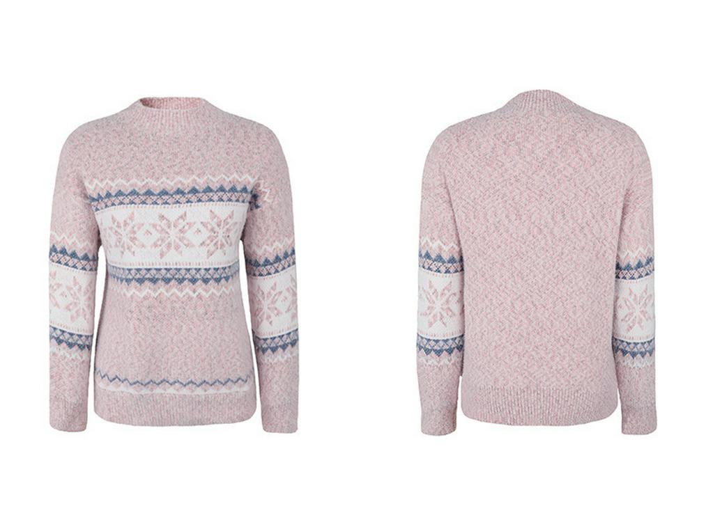 2024 Europäischer & Amerikanischer Damen Herbst/Winter Schneeflocken Halbhoher Kragen Pullover