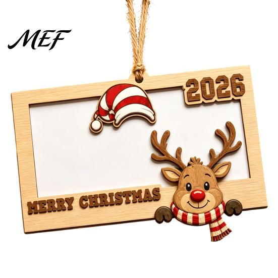 Christmas Tree Hanging Decoration Wooden Money Holders for Cash, Holiday Cash Gift Ornament Gifts Holder Ornaments Xmas Tree, Home Party Supplies Card