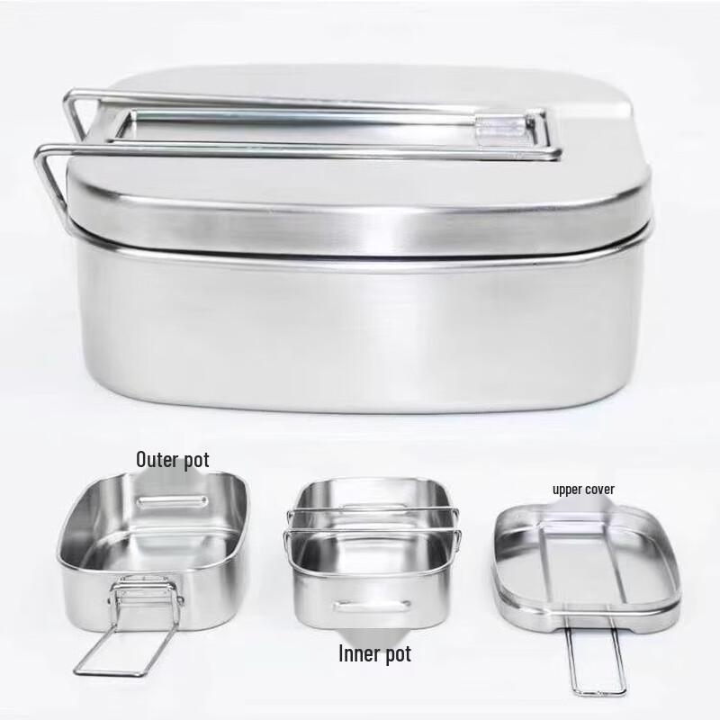 Portable Stainless Steel Outdoor Military Lunch Box