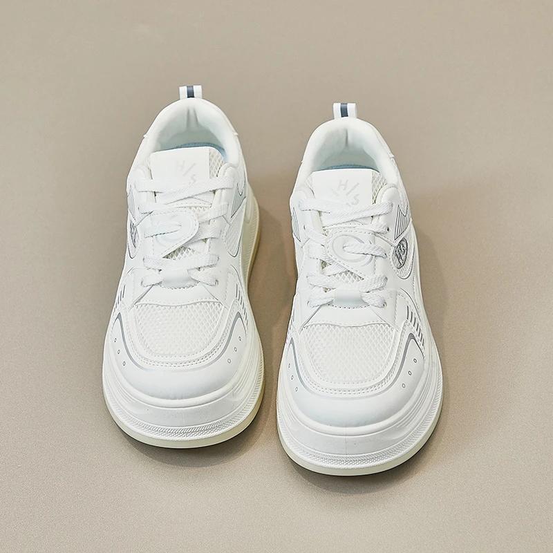 Fashion 2024 Women's Sneakers White Platform Woman Sports Sneakers Female Vulcanized Shoes Sneakers Casual Ladies  Plus Size 40