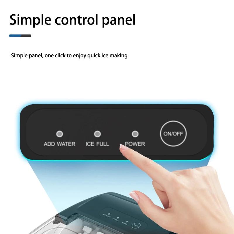 

Electric Ice maker for Bar Home Kitchen Office bullet cylindrical Cube Maker via Scoop Automatic mini ice making Machine us