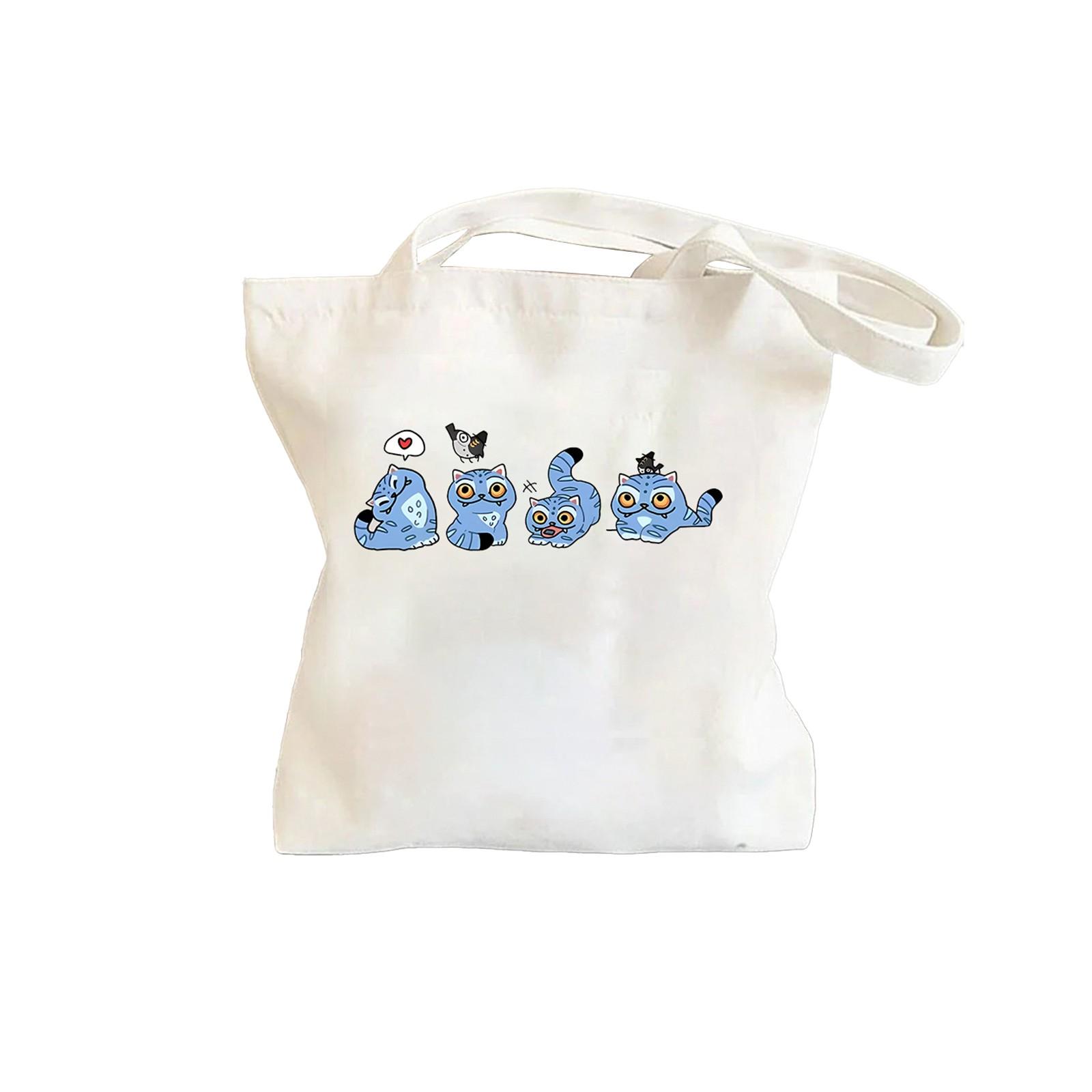 

Fashion Canvas Shopping Bag, Handbag, Shoulder Bag, Ecofriendly Bag, Lunch Bag One Size