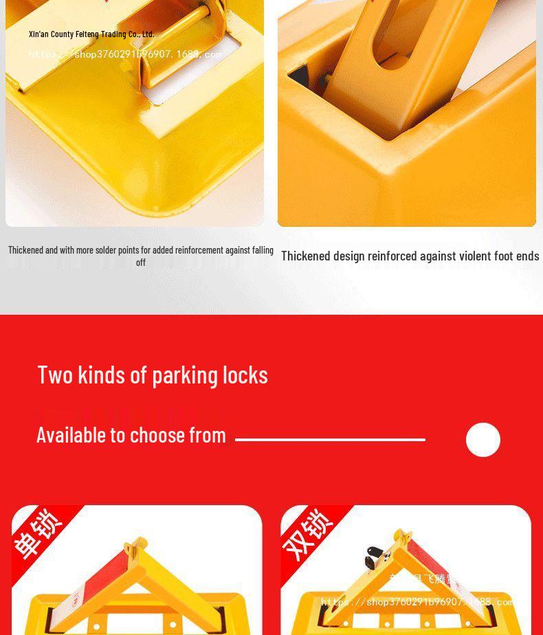 Blocator de sol triunghiular rezistent pentru locuri de parcare în garaje