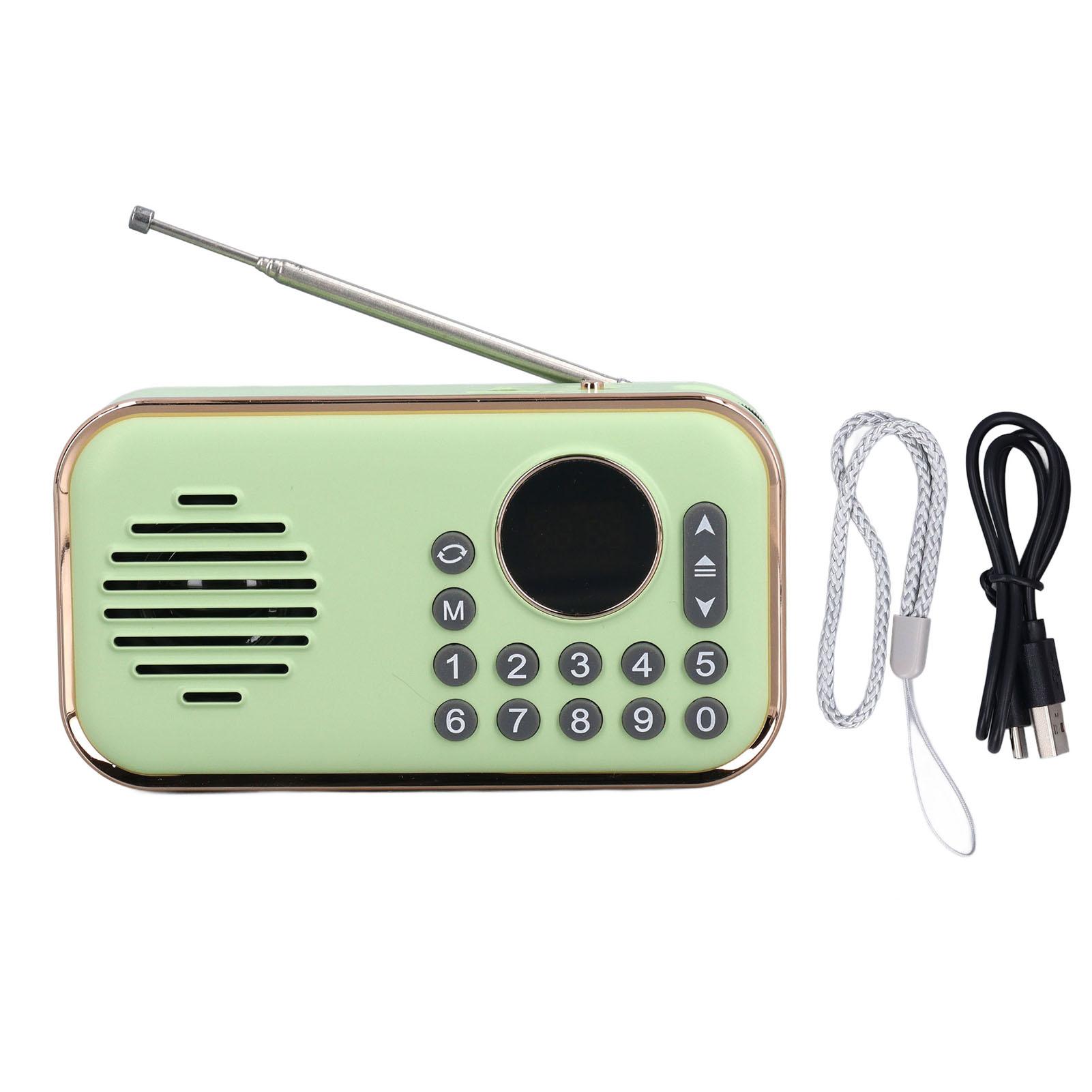 

Bluetooth-динамик Радио Портативный Bluetooth Карта памяти U Disk MP3 FM Радио Музыкальный Плеер Бежевый зелёный