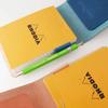 Italian Leather Slip-On Note Holder with Pocket for RHODIA #11, Unisex Gift, Genuine Leather, Blue, INL-3603