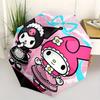 My Melody,Kuromi Automatic Folding Umbrella-Simple 8-Rib Design, Bright Cartoon Pattern, Durable Iron Frame, Suitable For Travel, Outdoor, B