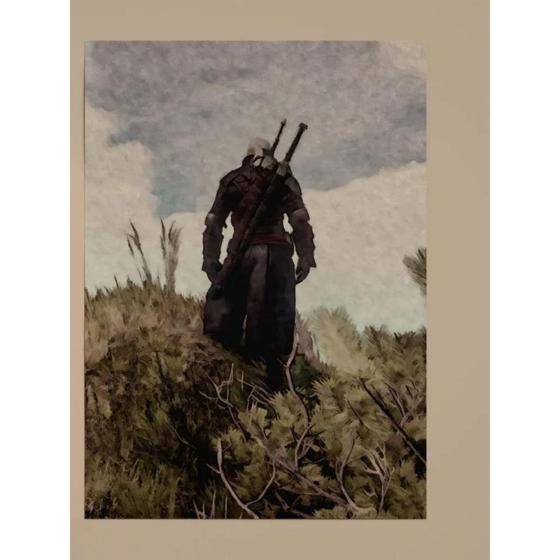 The Witcher Geralt Poster, Unframed Wall Art Gift 20x30cm