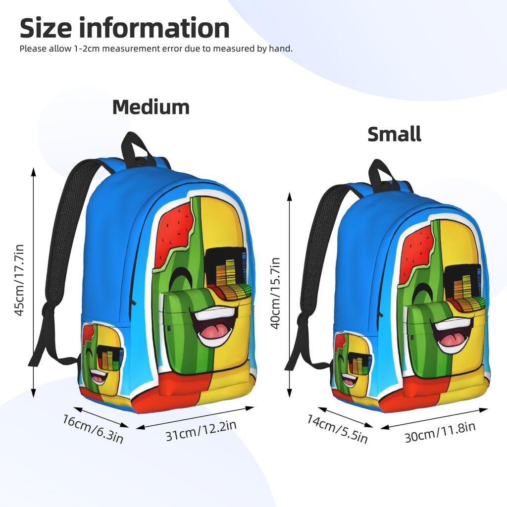 Sonnig und Melone Rucksack für Männer Frauen Lässig High School Arbeit Tagesrucksack College Canvas Taschen Sport