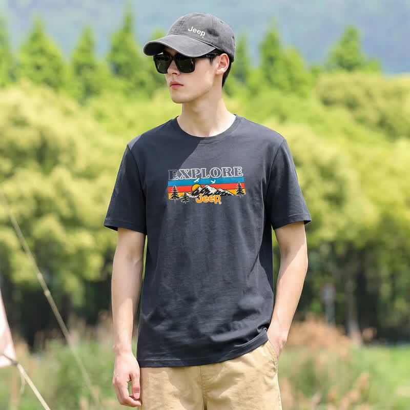 JEEP Men's Ice-Feel Short Sleeve Polo Shirt