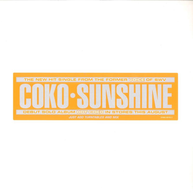 

12inch Record COKO - Sunshine 07863657511 RCA 1999 US Rap & Hip-Hop/R&B Used