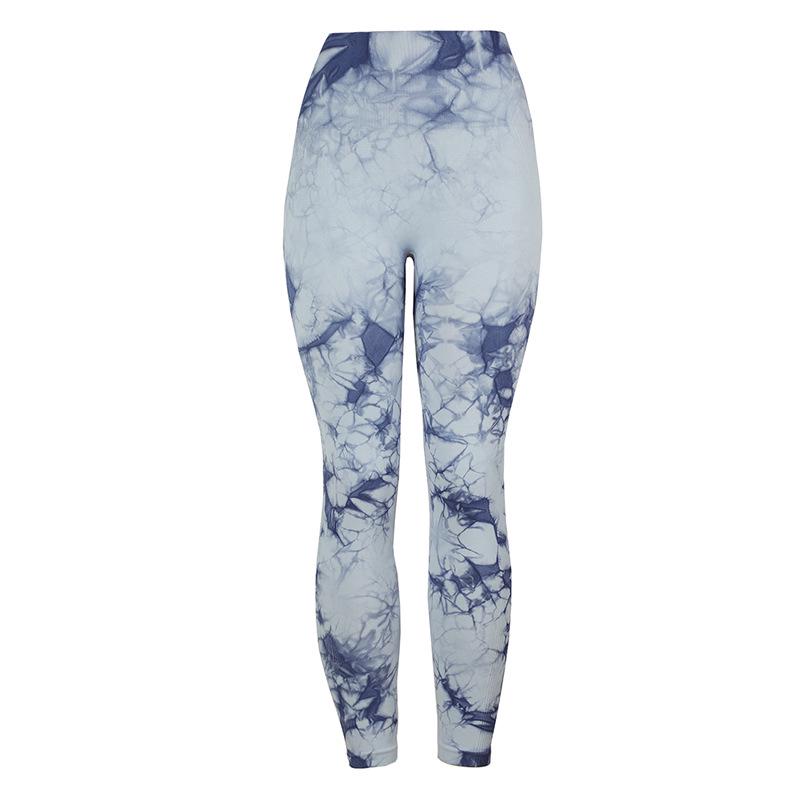 2023 Women's High-Waist Tie-Dye Seamless Butt-Lifting Yoga Pants with Jacquard Design