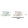 Noritake Cup & Saucer (color-changing pair set) (for coffee and tea) 220cc Lacewood Gold 2 people Blue/Pink Fine Porcelain Y6578A/1507-14