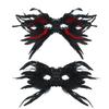 Gothic Halloween Burst Feather Mask Feather Half Face Mask, Performance Prom Eye Mask Sequins Premium Mask