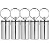 5pcs Waterproof Aluminum Alloy Camping Climbing Pill Drug Box Case Holder Container Silver