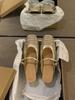 Coarse Heel Silver Mesh Hollow Bag Head Half Slippers Women's Shoes Wear 2025 Summer Mary Jane Sandals Single Shoes