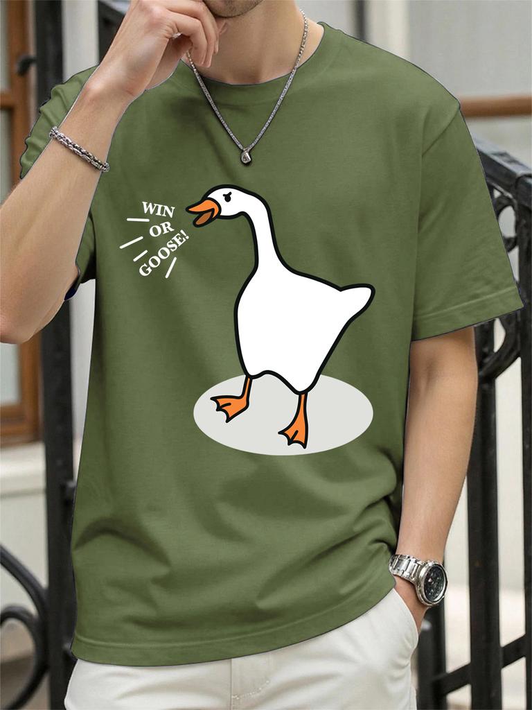 Win Or Goose Printed TShirts Womens Summer Cotton Tops Loose ONeck Comfortable Short Sleeve T Shirts Casual Womans Clothes