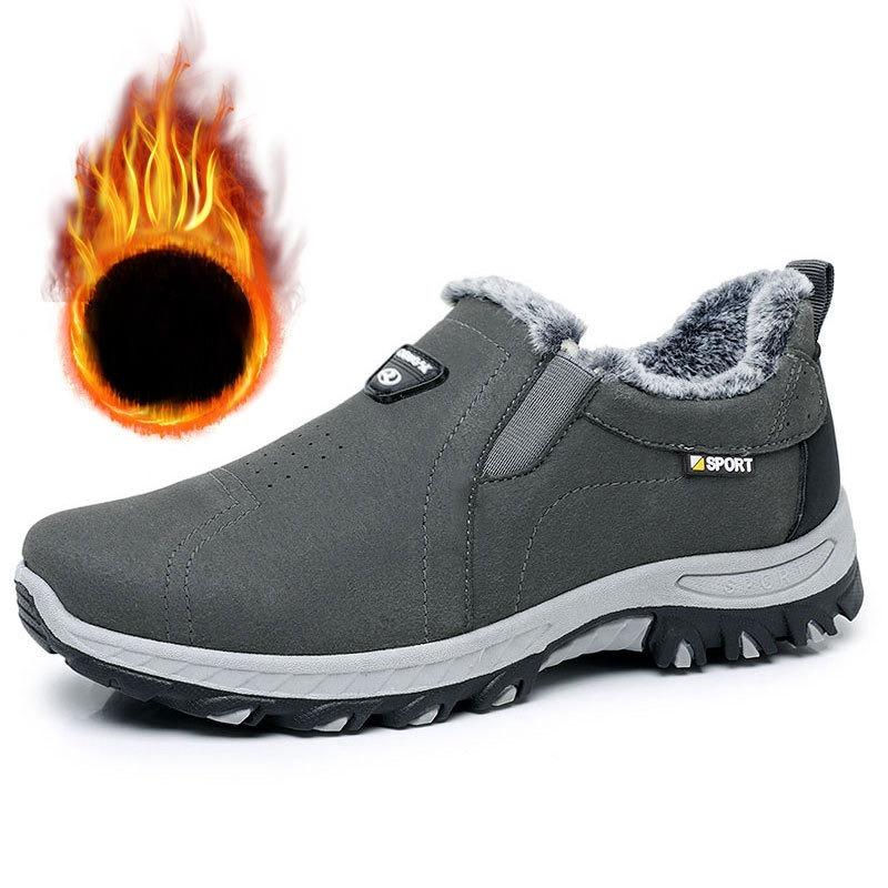 Men's Snow Boots Slip-On Shoes Fashionable Casual Winter Boots