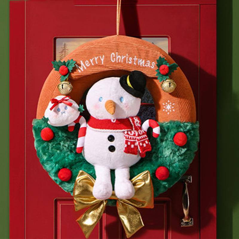 New POP MART BOBO&COCO Snowman Christmas Wreath IP Merch 31cm 210900360