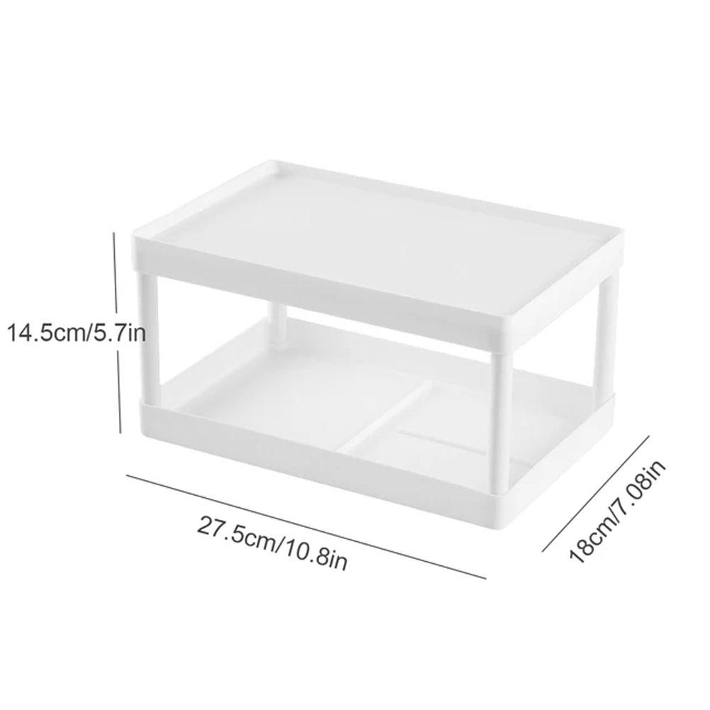 Abnehmbarer doppelstöckiger Schreibtisch-Organizer für Kosmetik und Schreibwaren Effizientes Aufbewahrungsregal, um den Schreibtisch ordentlich und organisiert zu halten