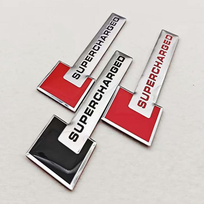2026 3D Aluminum Car Letters Supercharged Logo Car Rear Trunk Fender Emblem Badge Stickers Decals For Audi A Series Q S SQ RS Series