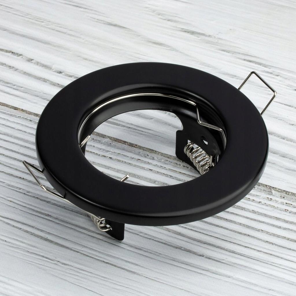 Ardali Recessed Fixed Round Halogen Luminaire Black Sheet Mr16 Gu10