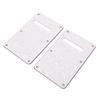 2Pcs Electric Guitar Backplate Guitar Cavity Cover Plate Pickguard PVC for Replacement White