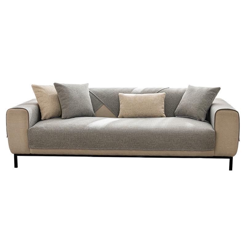 Sofakissen aus Baumwollleinen im japanischen Stil für das Wohnzimmer, für alle Jahreszeiten, universell einsetzbar, einfarbig, Handtuch, rutschfester Sofabezug